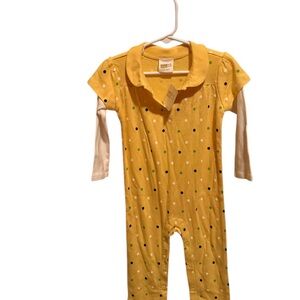 Sunny Yellow Polka Dot Kids Bodysuit